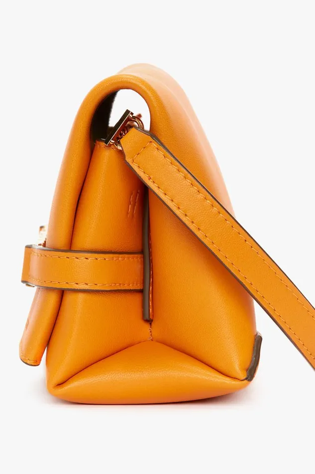Shoulder Bags Women Victoria Beckham Mini Chain Pouch With Long Strap In Mandarin Leather
