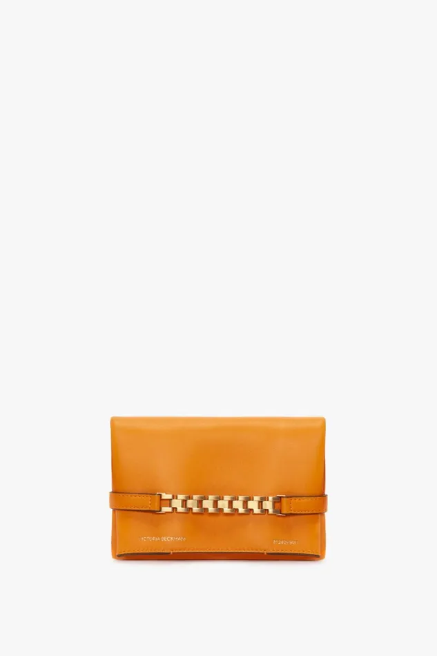 Shoulder Bags Women Victoria Beckham Mini Chain Pouch With Long Strap In Mandarin Leather
