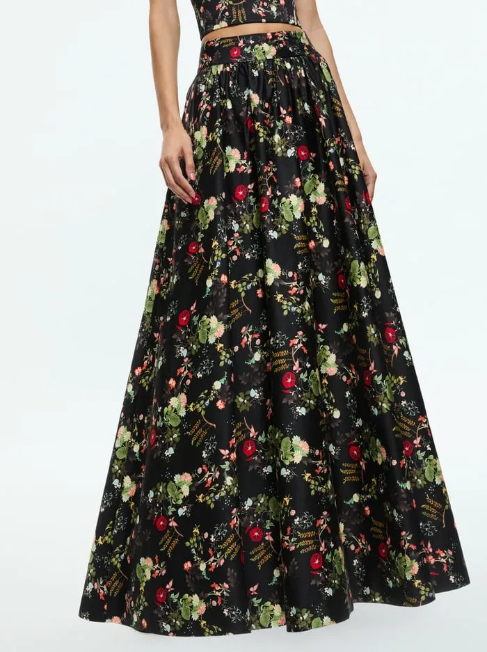 Skirts Women Alice Olivia Nilda Voluminous Skirt Blush Kiss Black