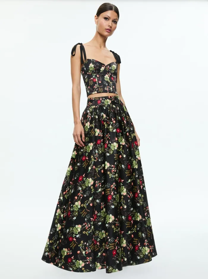 Skirts Women Alice Olivia Nilda Voluminous Skirt Blush Kiss Black