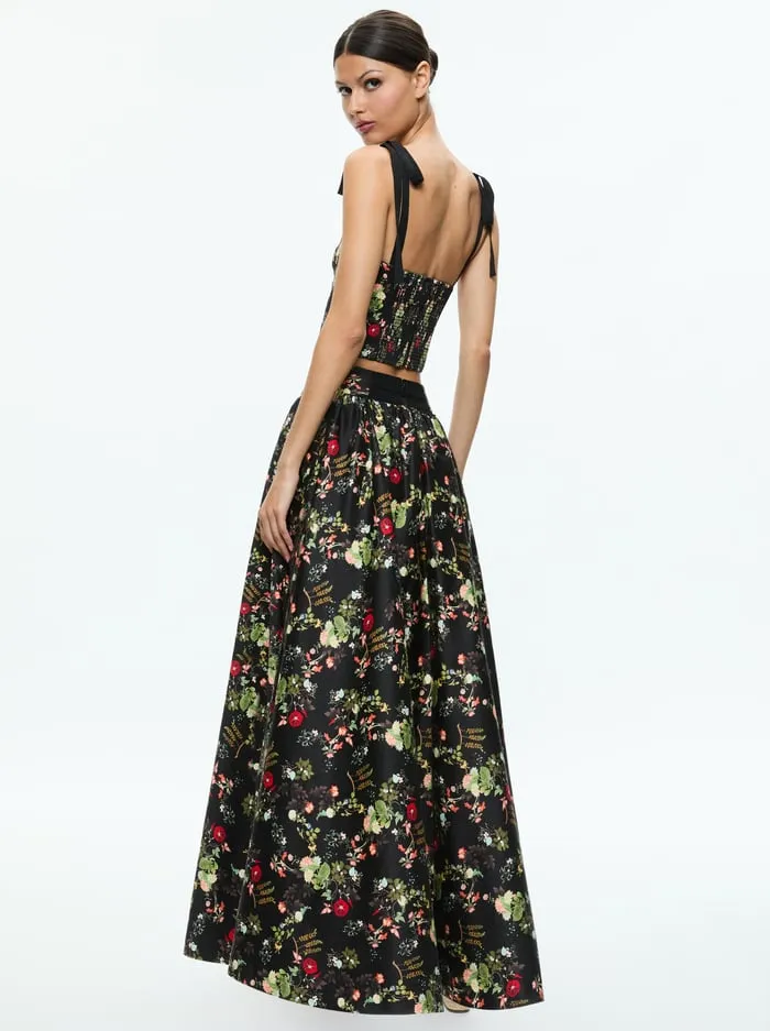 Skirts Women Alice Olivia Nilda Voluminous Skirt Blush Kiss Black