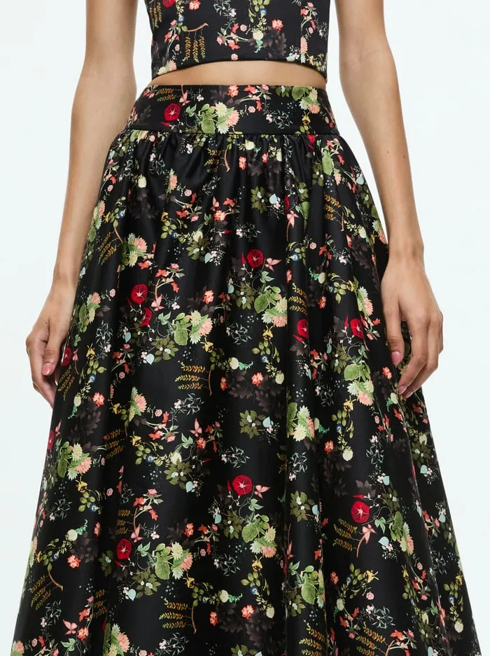 Skirts Women Alice Olivia Nilda Voluminous Skirt Blush Kiss Black