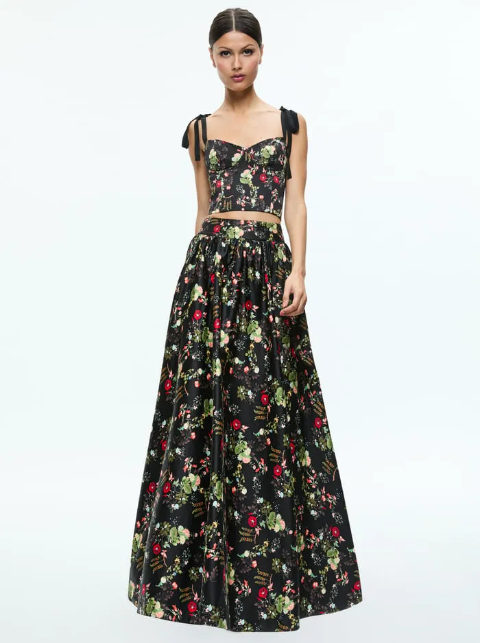 Skirts Women Alice Olivia Nilda Voluminous Skirt Blush Kiss Black