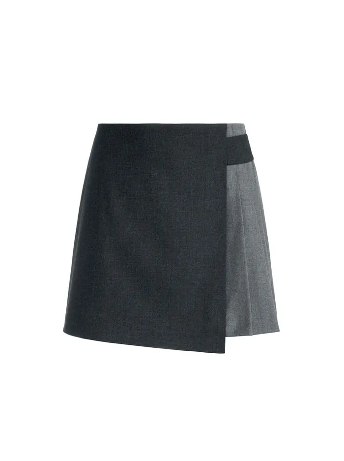Skirts Women Alice Olivia Toni Mini Skirt Charcoal Grey Melange