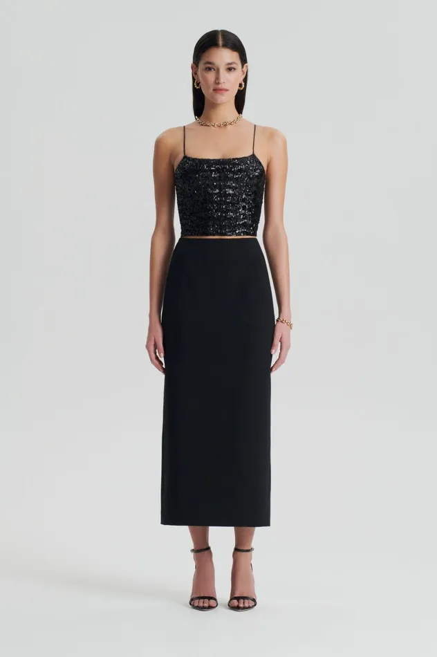 Skirts Women Scanlan Theodore CADY PENCIL SKIRT Black
