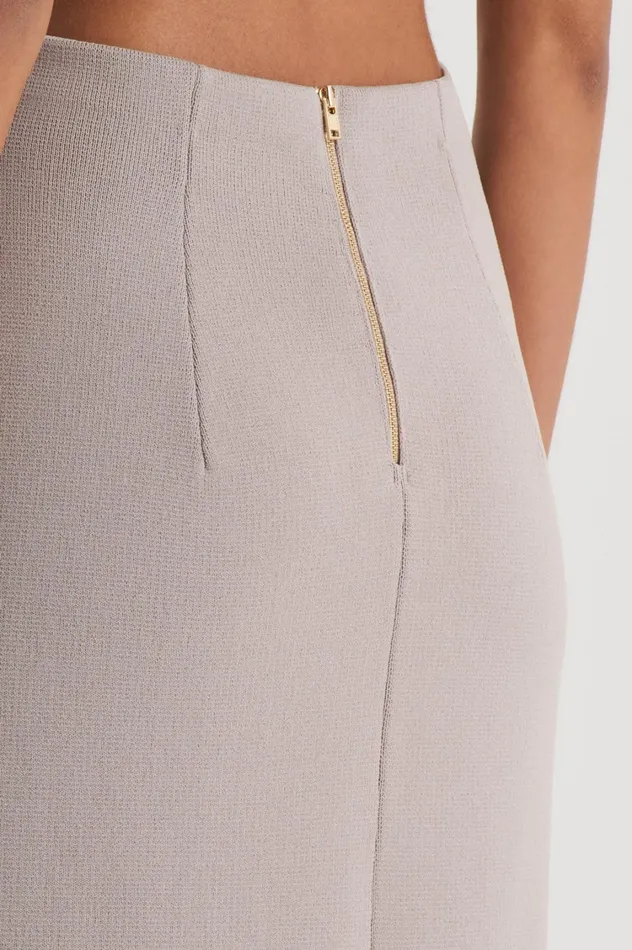 Skirts Women Scanlan Theodore CREPE KNIT PENCIL SKIRT MIDI Oyster