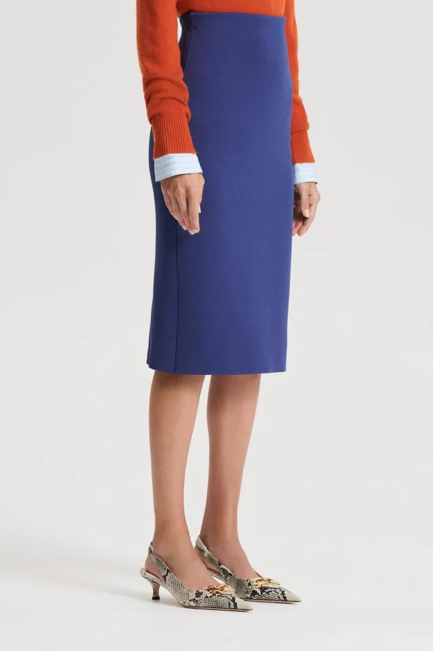 Skirts Women Scanlan Theodore CREPE KNIT PENCIL SKIRT Royal Skirts Women Scanlan Theodore CREPE KNIT PENCIL SKIRT Royal