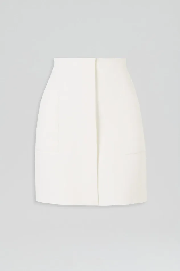 Skirts Women Scanlan Theodore CREPE KNIT POCKET MINI SKIRT Cream