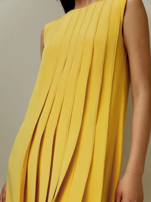 Sleeveless Accordion Pleated Silk Dress Women Jumpsuits Lilysilk Dresses