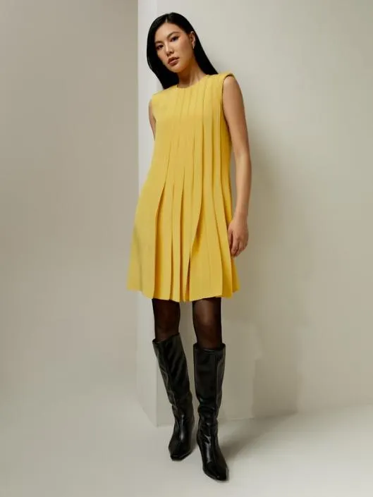 Sleeveless Accordion Pleated Silk Dress Women Jumpsuits Lilysilk Dresses