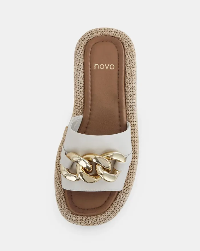 Slides NOVO Shoes Women SAPPHIRA CREAM Sandals