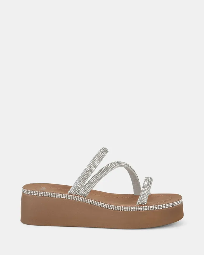 Slides NOVO Shoes Women SAVONA SILVER Flatform