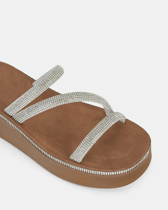 Slides NOVO Shoes Women SAVONA SILVER Flatform