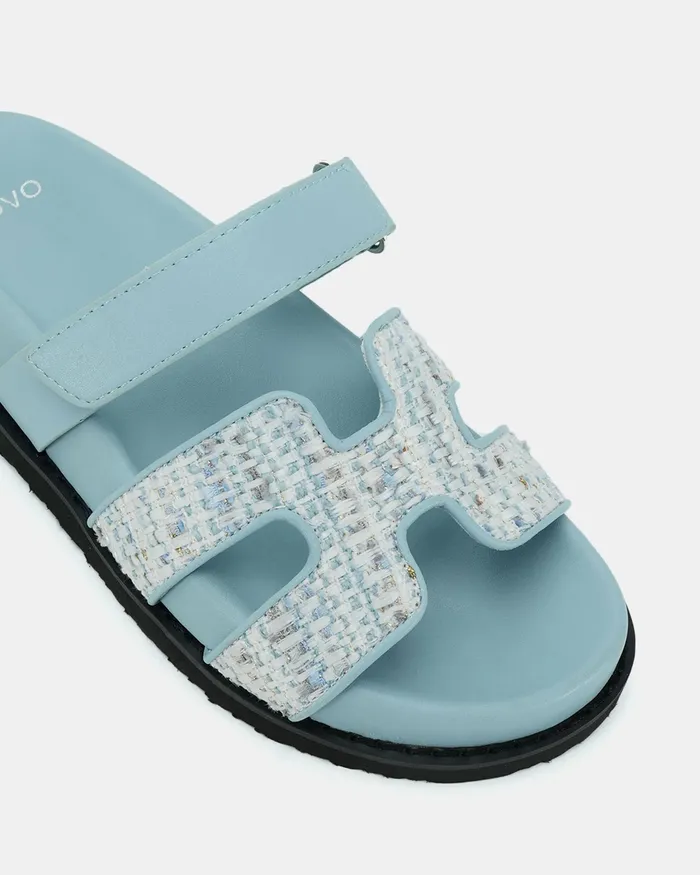 Slides SLOTHY SOFT BLUE Sandals 8211 NOVO Shoes Women