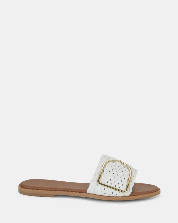 Slides Women RENE WHITE PLAIT NOVO Shoes