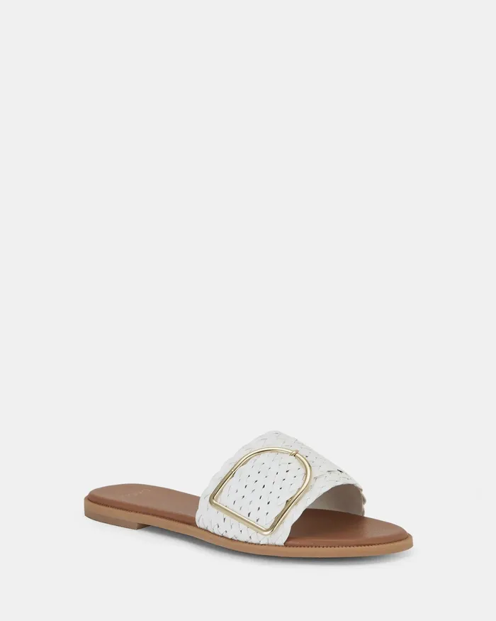 Slides Women RENE WHITE PLAIT NOVO Shoes