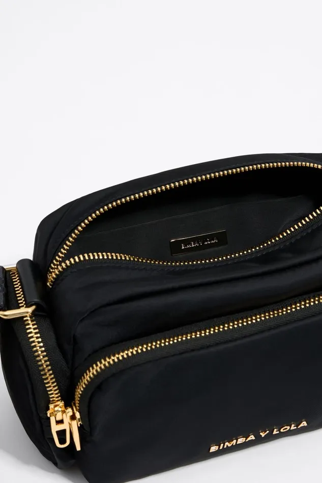 Small Black Nylon Crossbody Bag Black Women Bimba Y Lola Crossbody Bags Small Black Nylon Crossbody Bag Black Women Bimba Y Lola Crossbody Bags