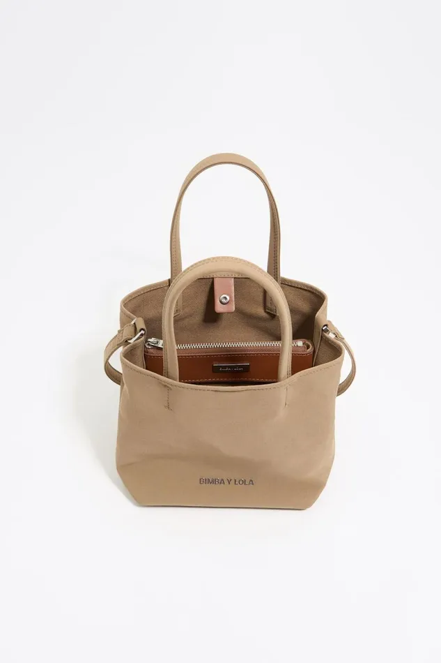 Small Camel Gabardine Chihuahua Bag Camel Women Bimba Y Lola Crossbody Bags