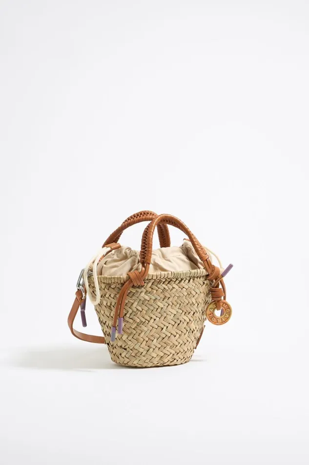 Small Natural Basket Natural Women Bimba Y Lola Raffia Bags