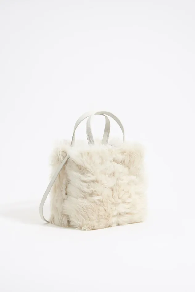 Small Stone Fur And Leather Chihuahua Bag Stone Women Bimba Y Lola Crossbody Bags Small Stone Fur And Leather Chihuahua Bag Stone Women Bimba Y Lola Crossbody Bags