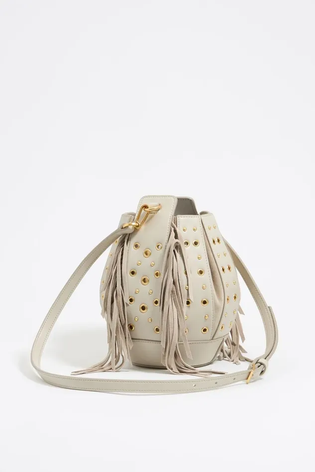 Small Stone Leather Ball Bag Stone Women Bimba Y Lola Crossbody Bags Small Stone Leather Ball Bag Stone Women Bimba Y Lola Crossbody Bags