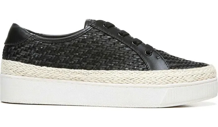 Sneakers Women Franco Sarto Franco Hyria Platform Sneaker Black Woven Leather