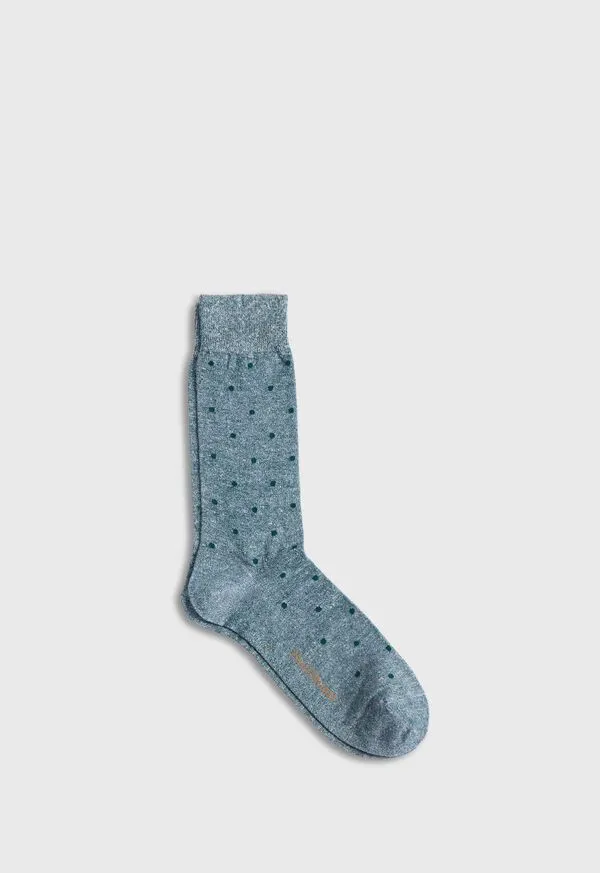 Socks Linen Mlange Dotted Sock Denim Paulstuart Mens