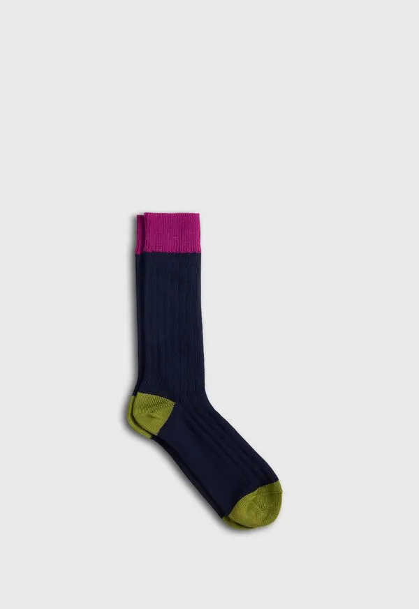Socks Paulstuart Mens Cotton Blend Ribbed Sock Gold