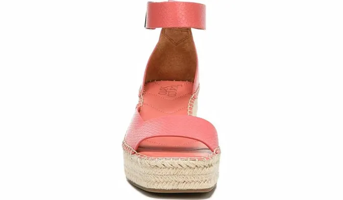 Spadrilles Women Franco Sarto Franco Camera Espadrille Wedge Sandal Coral Snake Print Faux Leather