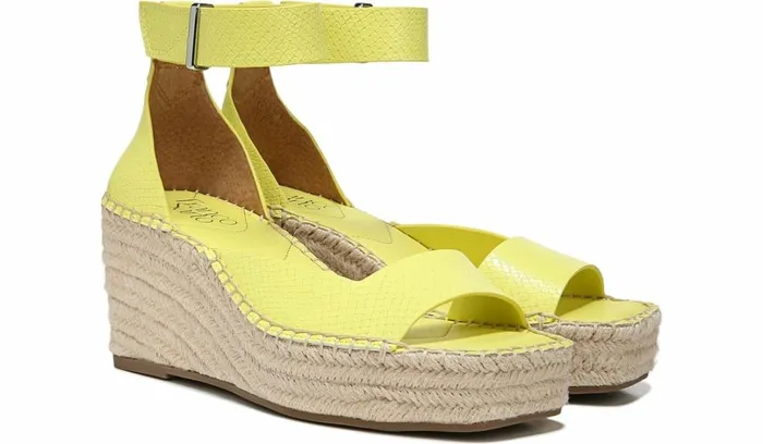 Spadrilles Women Franco Sarto Franco Camera Espadrille Wedge Sandal Limeade Snake Faux Leather