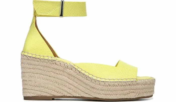 Spadrilles Women Franco Sarto Franco Camera Espadrille Wedge Sandal Limeade Snake Faux Leather