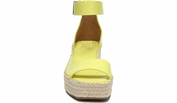 Spadrilles Women Franco Sarto Franco Camera Espadrille Wedge Sandal Limeade Snake Faux Leather