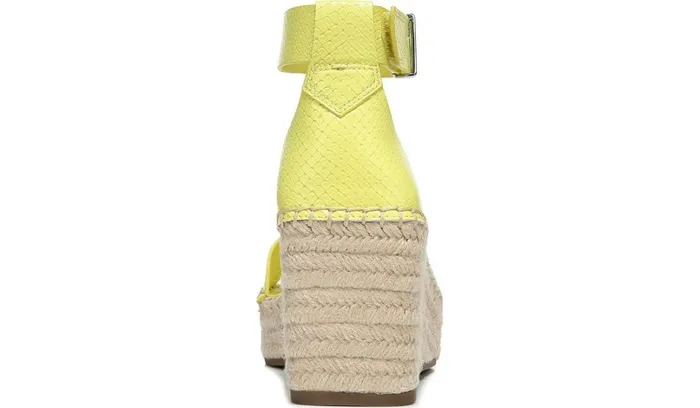 Spadrilles Women Franco Sarto Franco Camera Espadrille Wedge Sandal Limeade Snake Faux Leather