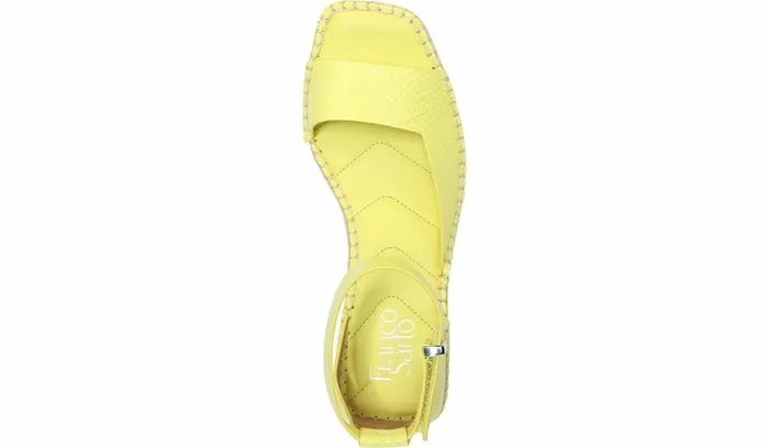 Spadrilles Women Franco Sarto Franco Camera Espadrille Wedge Sandal Limeade Snake Faux Leather