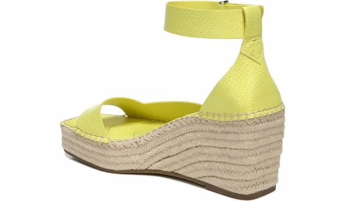 Spadrilles Women Franco Sarto Franco Camera Espadrille Wedge Sandal Limeade Snake Faux Leather