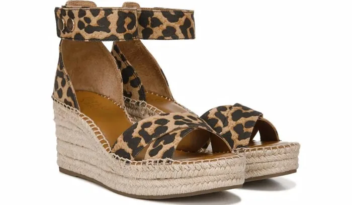 Spadrilles Women Franco Sarto Franco Carlotta Espadrille Wedge Sandal Camel Fabric