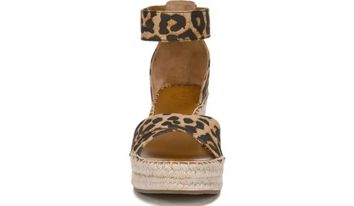 Spadrilles Women Franco Sarto Franco Carlotta Espadrille Wedge Sandal Camel Fabric