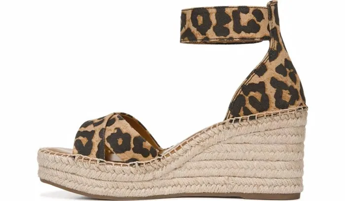 Spadrilles Women Franco Sarto Franco Carlotta Espadrille Wedge Sandal Camel Fabric
