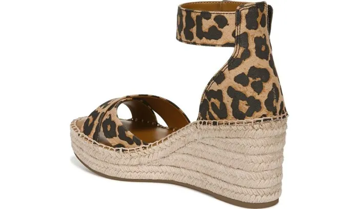 Spadrilles Women Franco Sarto Franco Carlotta Espadrille Wedge Sandal Camel Fabric