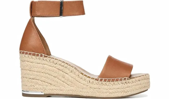 Spadrilles Women Franco Sarto Franco Clemens Espadrille Wedge Sandal Tan Leather