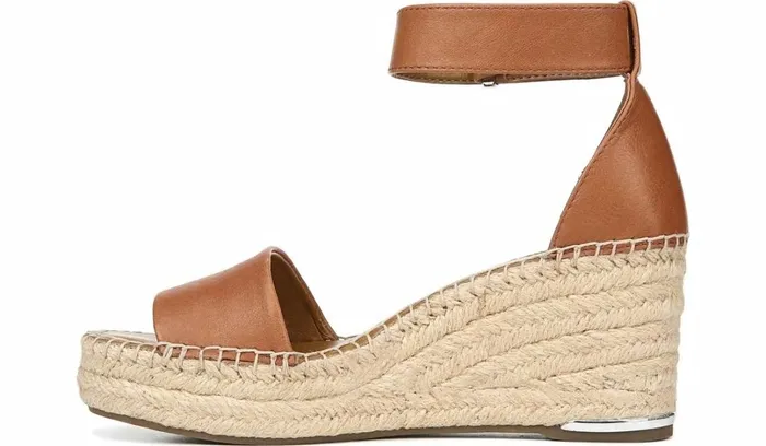 Spadrilles Women Franco Sarto Franco Clemens Espadrille Wedge Sandal Tan Leather