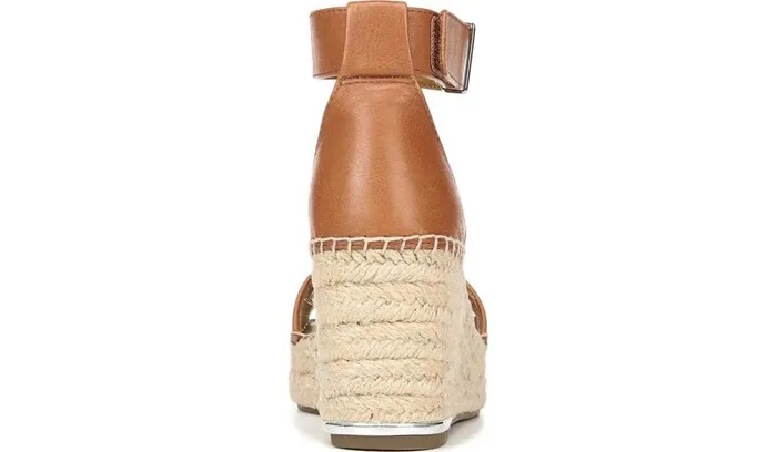 Spadrilles Women Franco Sarto Franco Clemens Espadrille Wedge Sandal Tan Leather