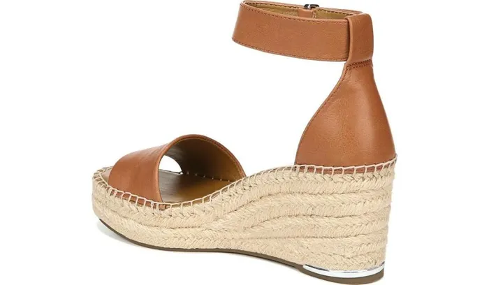 Spadrilles Women Franco Sarto Franco Clemens Espadrille Wedge Sandal Tan Leather