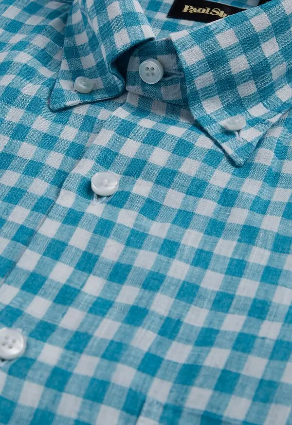 Sport Shirts Paulstuart Mens Linen Gingham Sport Shirt Crimson Sport Shirts Paulstuart Mens Linen Gingham Sport Shirt Crimson