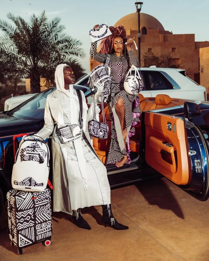 SPRAYGROUND AI8 AFRICAN INTELLIGENCE 8211 ORIGIN STORY SHARK HANDBAG Bags