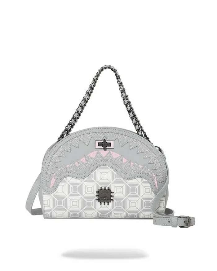 SPRAYGROUND AI8 AFRICAN INTELLIGENCE BOOKED and BUSY SHARK HANDBAG Bags