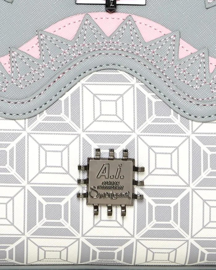 SPRAYGROUND AI8 AFRICAN INTELLIGENCE BOOKED and BUSY SHARK HANDBAG Bags