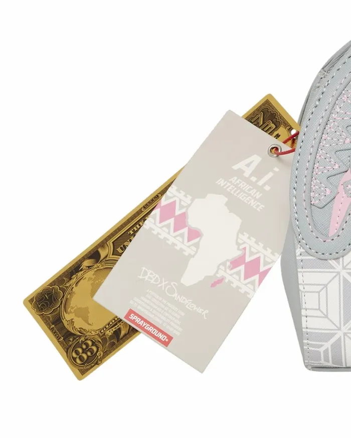 SPRAYGROUND AI8 AFRICAN INTELLIGENCE BOOKED and BUSY SHARK HANDBAG Bags