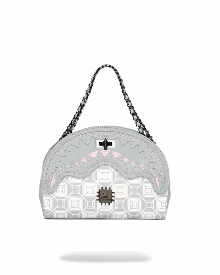 SPRAYGROUND AI8 AFRICAN INTELLIGENCE BOOKED and BUSY SHARK HANDBAG Bags