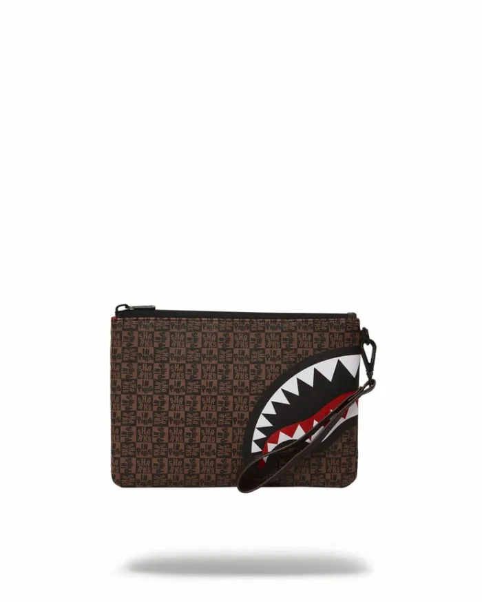 SPRAYGROUND FRENZY SHARKS CROSSOVER CLUTCH Bags